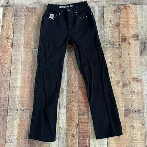 Cruel Girl black denim jeans with silver embellishments juniors size 5